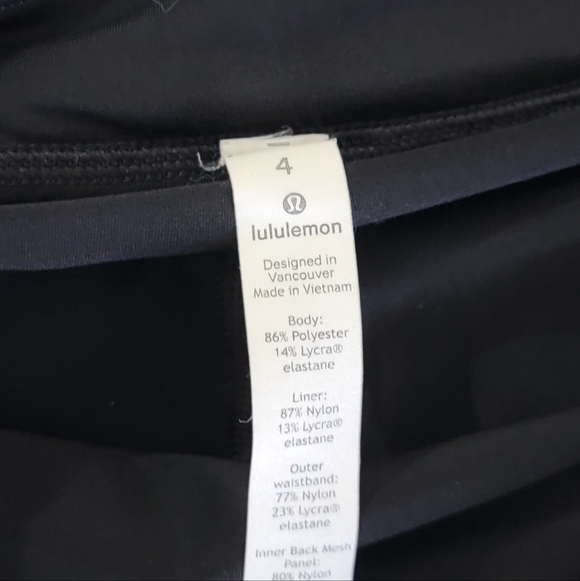 Lululemon Athletica Black Skirt Size 4 - Picture 6 of 9